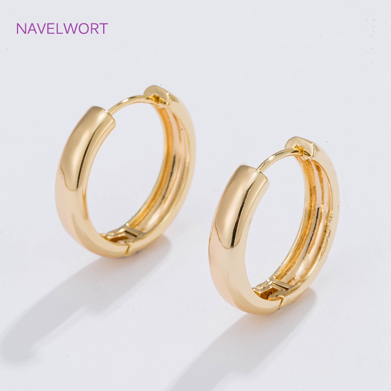 Jewelry Making Hobby - 6 maten vergulde cirkelvormige oorringen vrouwelijk