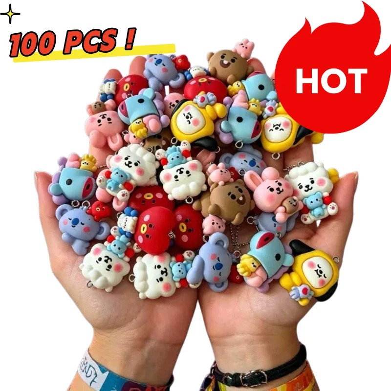 Jewelry Making Hobby - 7 stks BT21 Hars Cartoon Charm
