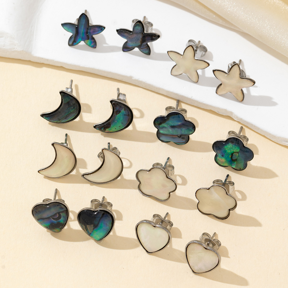 2pcsNatural Shell Blauw Paars  - Jewelry Making Place recensie en prijs