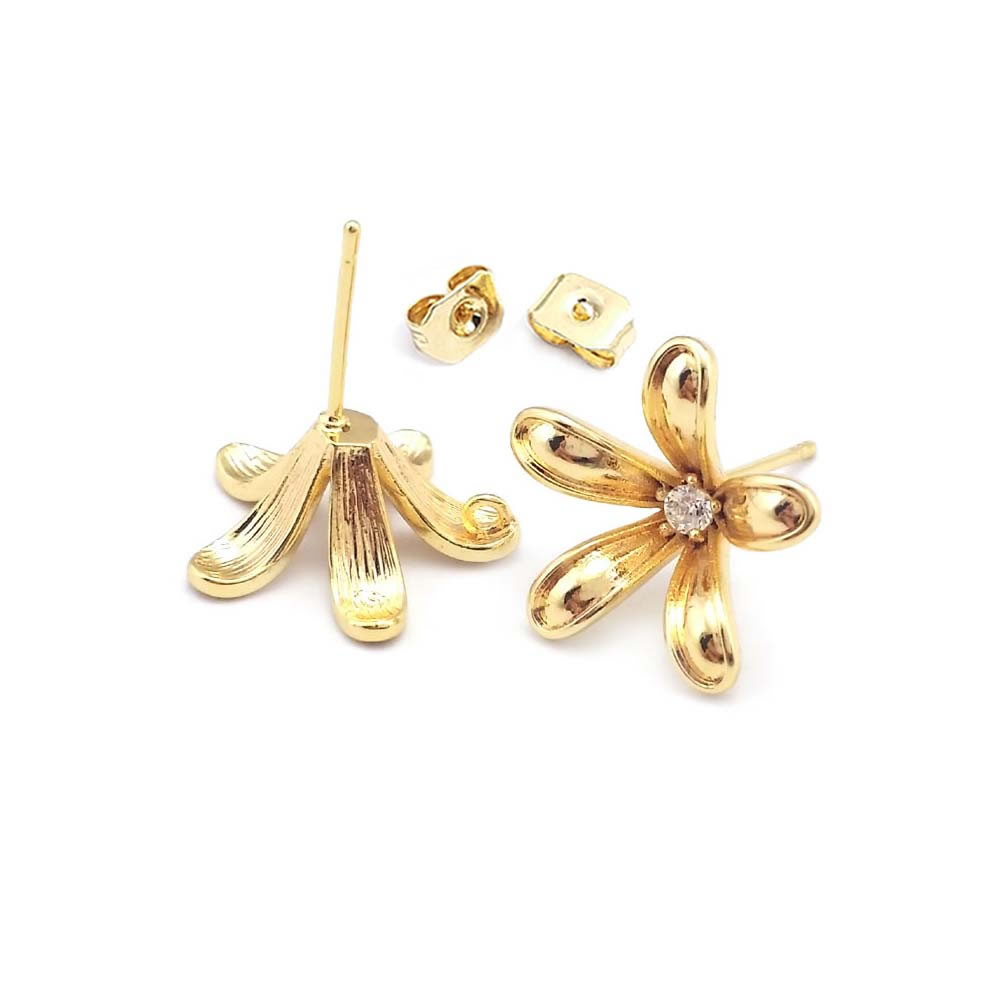 18K goudkleurige messing bloem - Jewelry Making Metals recensie en prijs